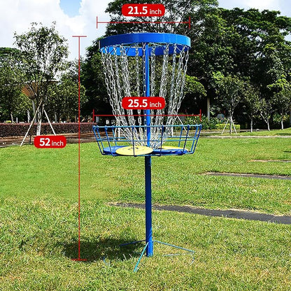 Disc Golf Basket with Discs